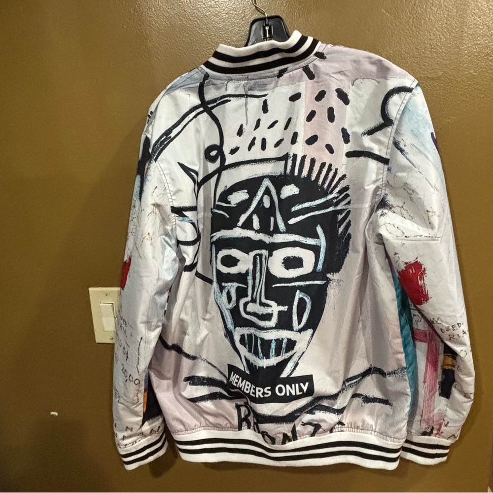 Jean-Michael Basquiat + Members Only graphic lightweight bomber jacket, size M - Picture 4 of 10